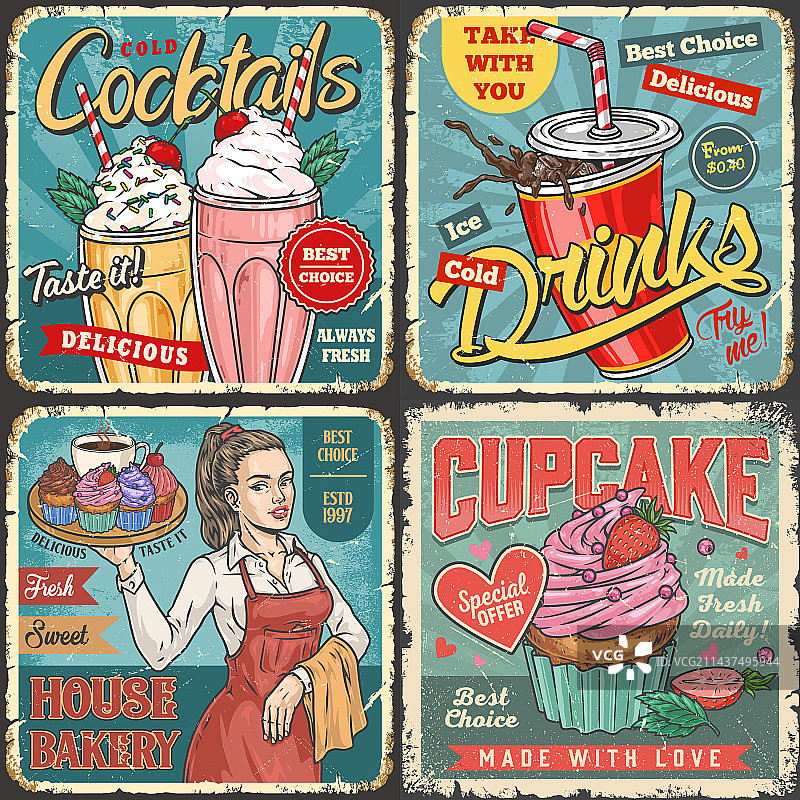 甜点宣传单彩色合集图片素材