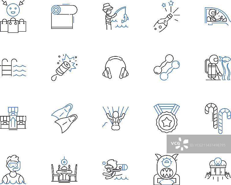 娱乐线性图标合集：音乐电影图片素材