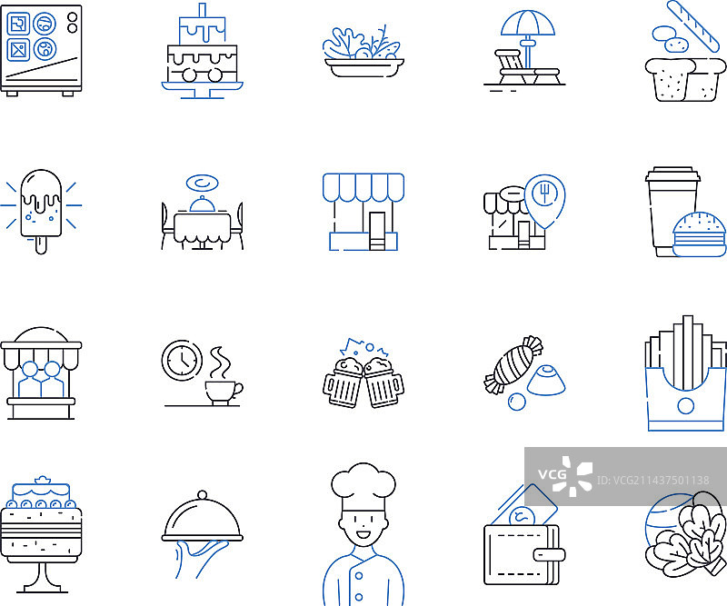 咖啡馆线条图标咖啡因系列图片素材