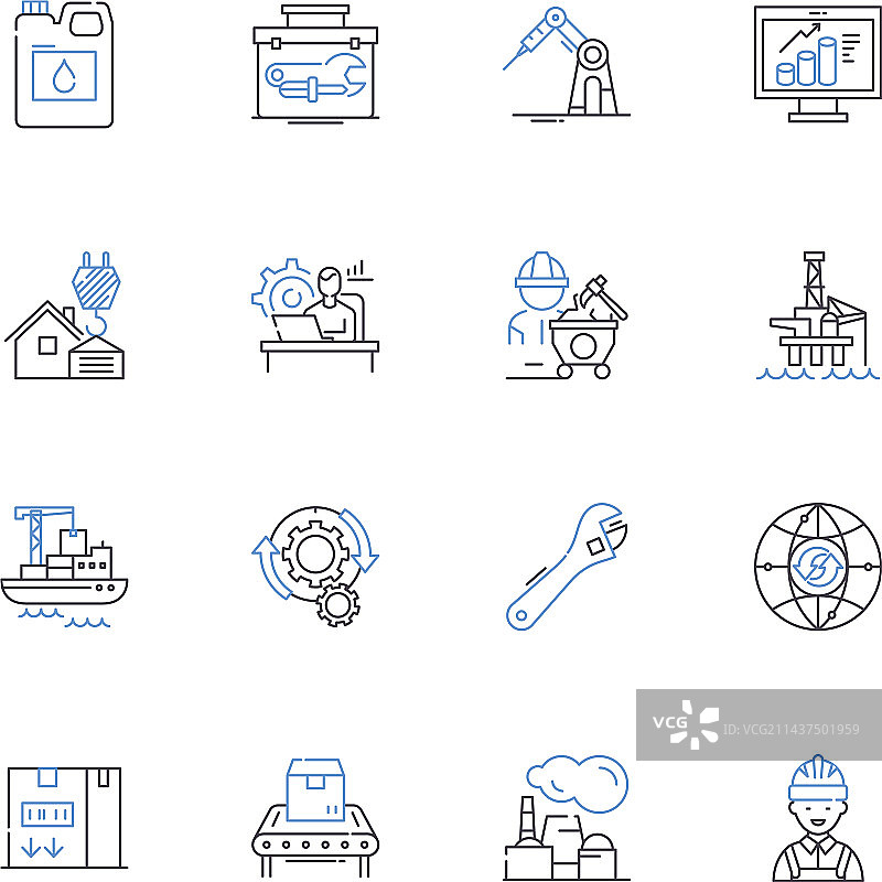 入口线条图标合集图片素材