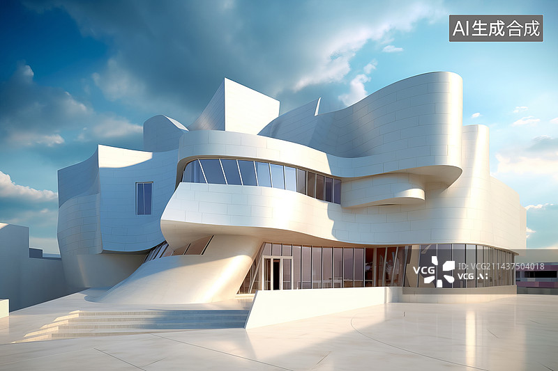 【AI数字艺术】抽象艺术建筑图片素材