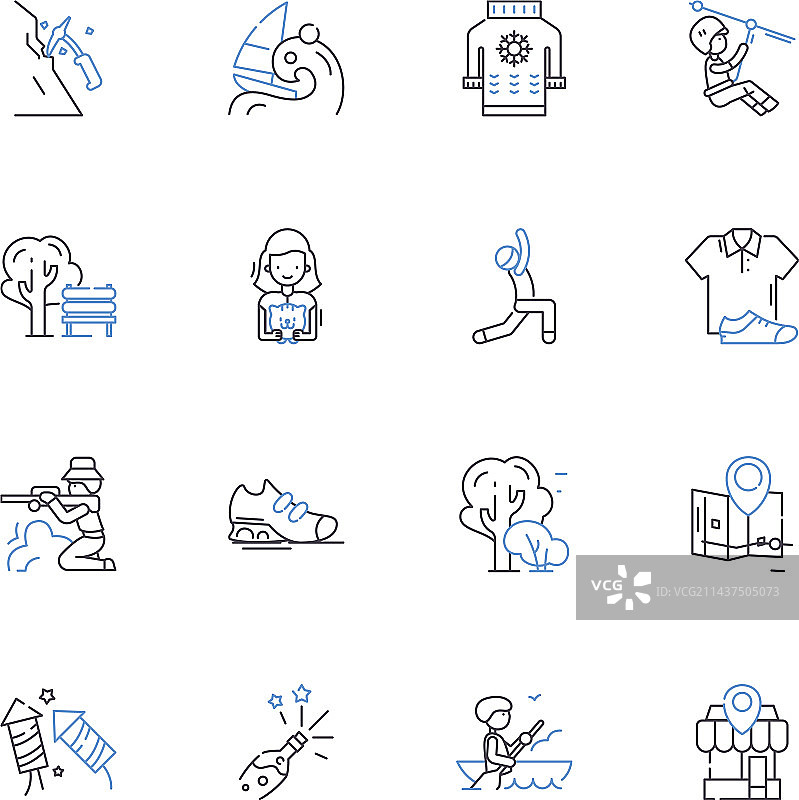 清醒状态线性图标集合，警报图片素材