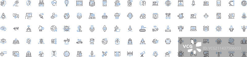 高级创新线性图标合集图片素材