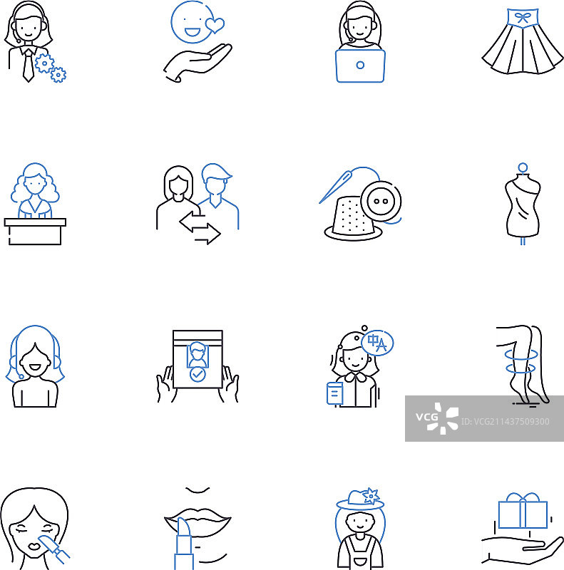 夫妻关系图标合集：爱与承诺图片素材