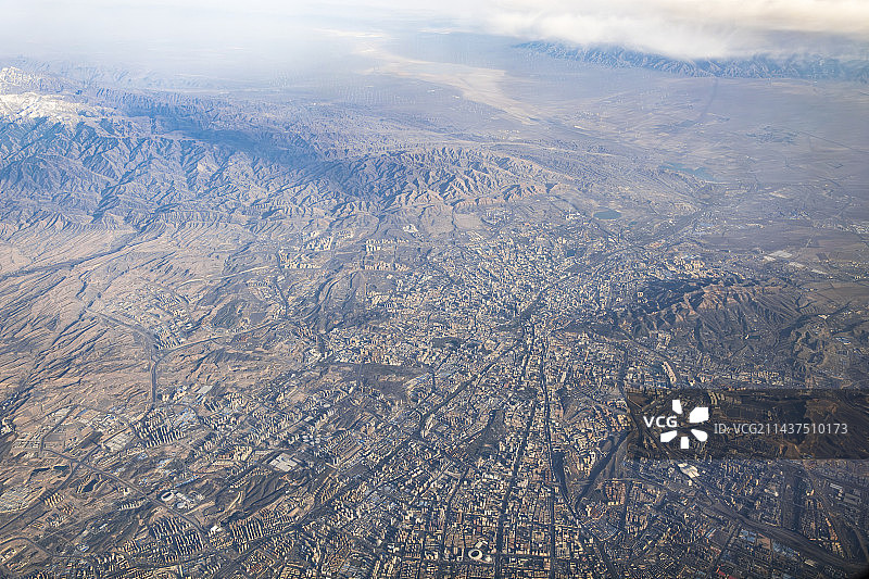 新疆乌鲁木齐市航拍图片素材