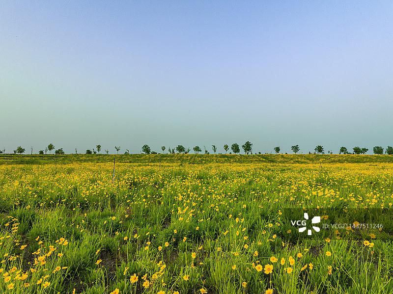 航拍滹沱河自然风光图片素材