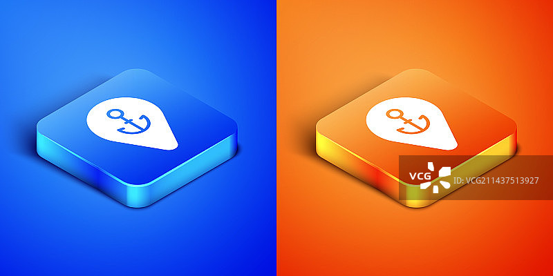 2.5D锚点地图指针图标图片素材