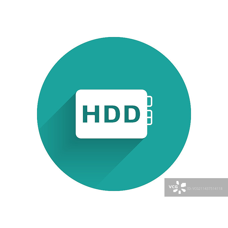 白色硬盘驱动器HDD图标图片素材