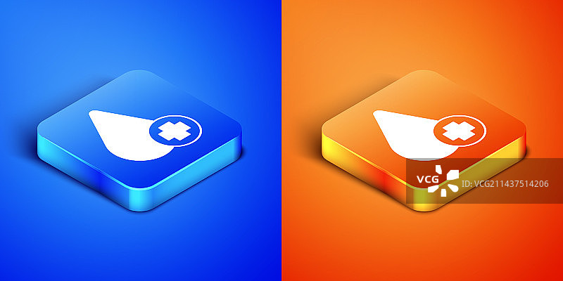 2.5D献血与十字架图标图片素材