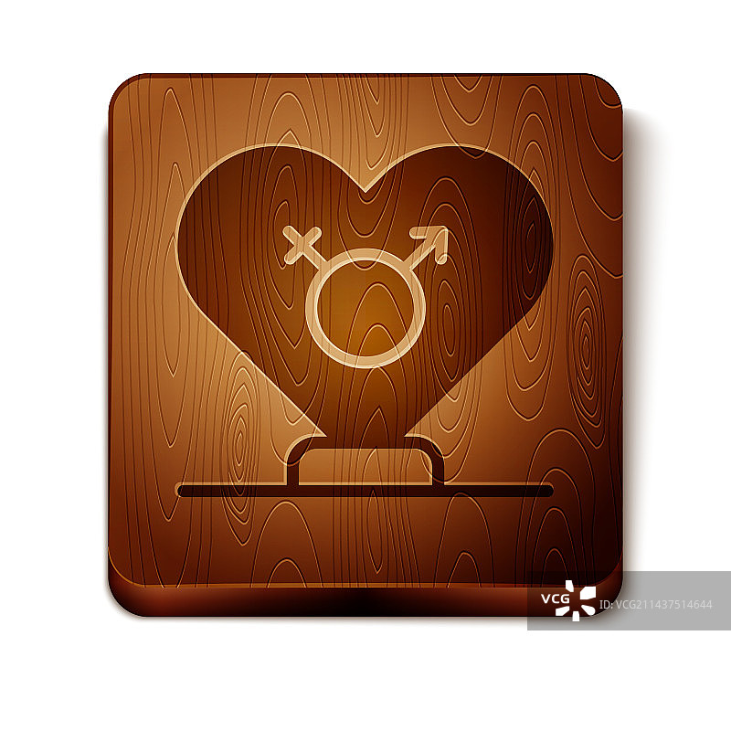 白色背景上的棕色性别图标图片素材