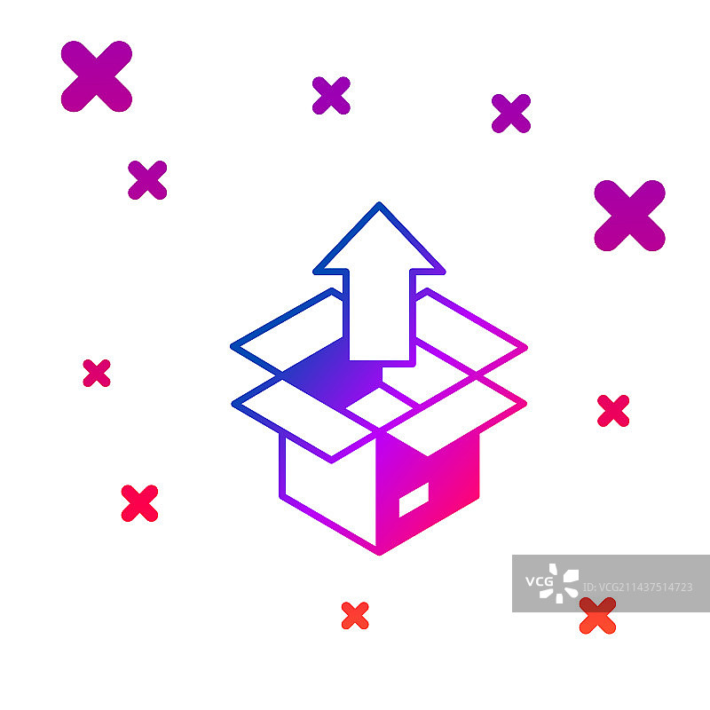 彩色开箱图标图片素材