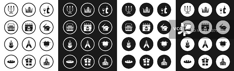 葡萄酒瓶与玻璃杯日历复活节彩蛋图片素材