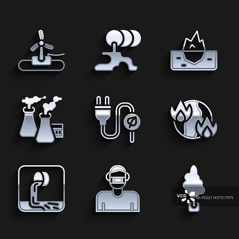 节能插座与绿叶面部防护图片素材