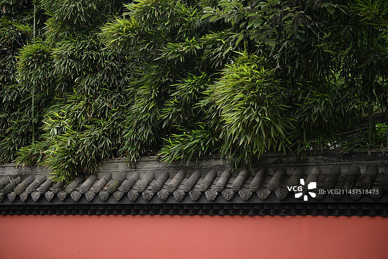 成都武侯祠红墙图片素材