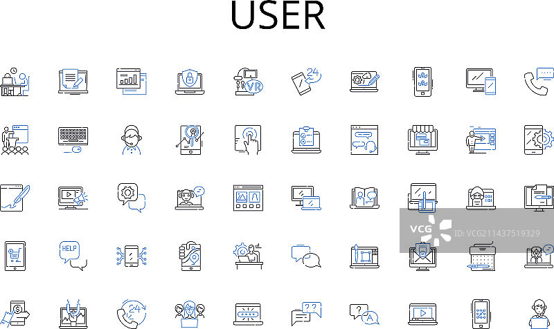 用户线性图标合集策略游戏方案图片素材