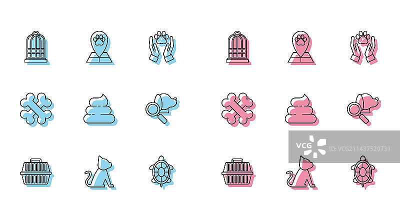 宠物携带箱猫笼子线条图片素材