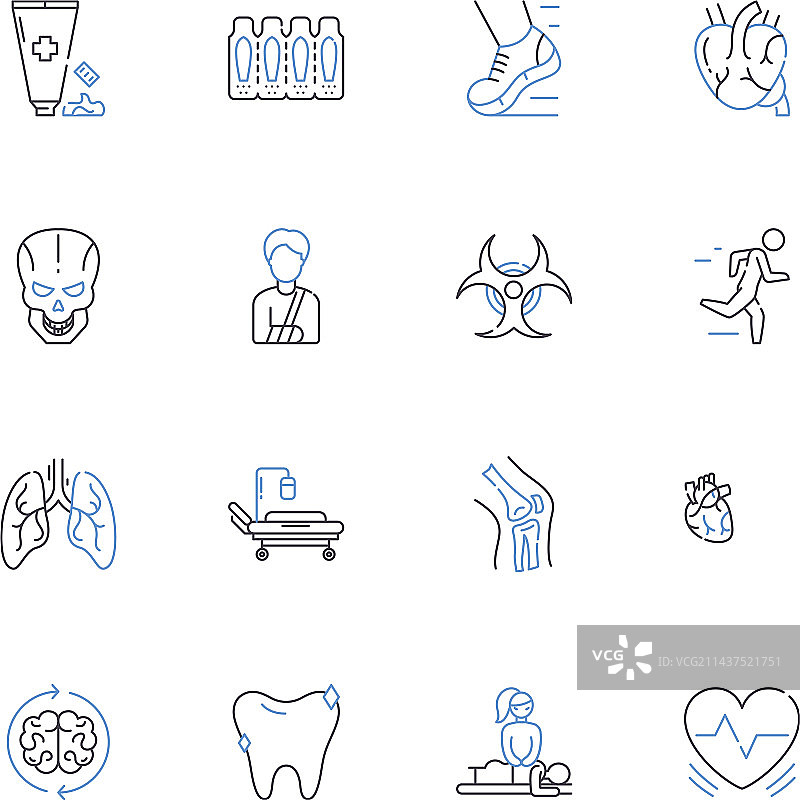 健身指导线性图标图片素材