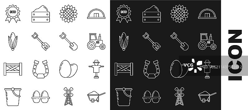 装满泥土的手推车稻草人图片素材