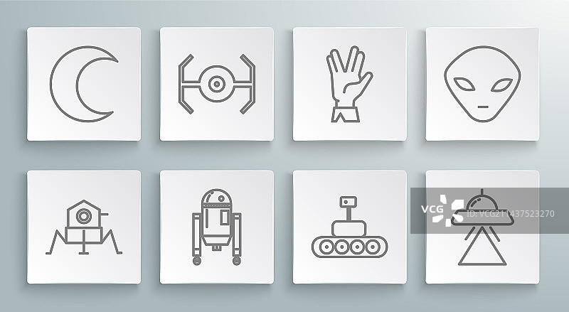 火星探测器宇宙飞船机器人不明飞行物系列图片素材