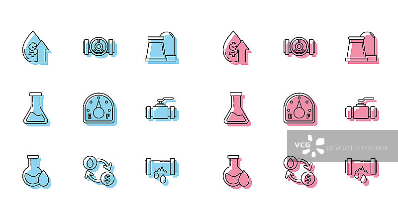 汽油试管交换水油组合图片素材