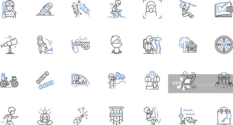 创意艺术线条图标合集图片素材