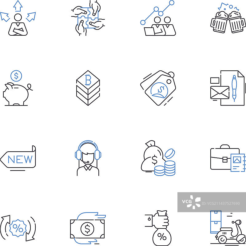 推荐奖励线性图标合集图片素材