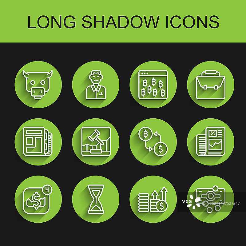 手机股票交易牛市线条图标图片素材