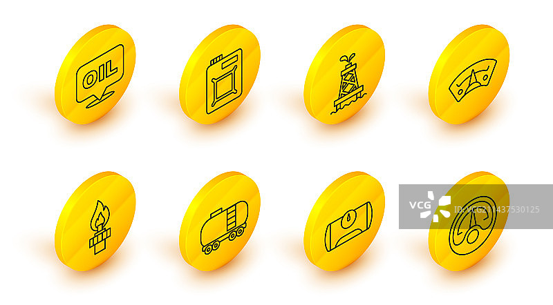 车辆发动机气体计油箱线条图片素材