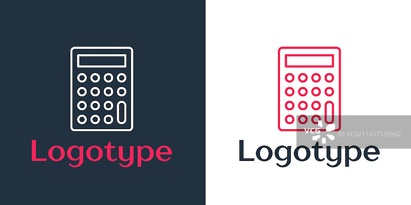 计算器图标标志线条设计图片素材