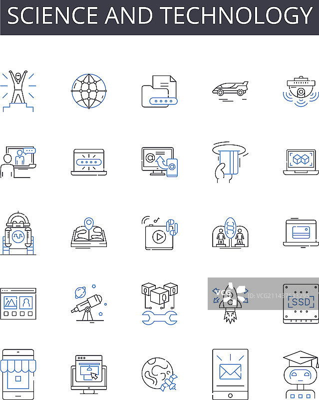 科技线条图标合集图片素材