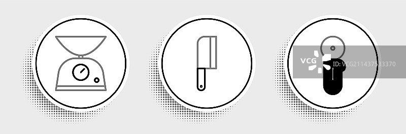 披萨刀天平切肉刀图标图片素材