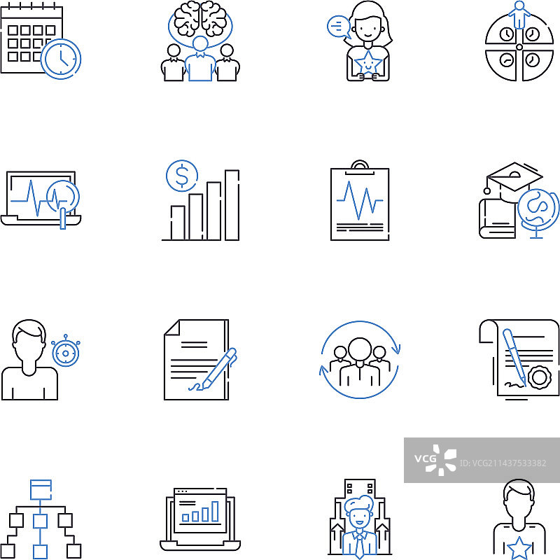 专业标准线性图标集合图片素材