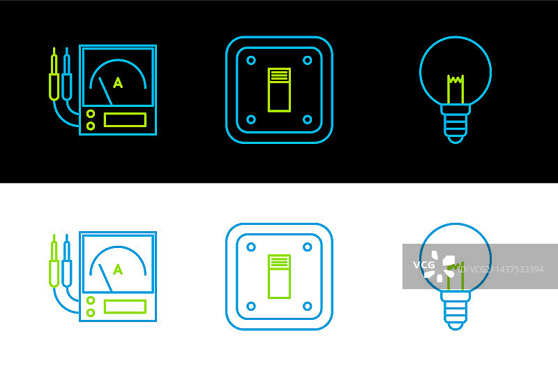 灯泡安培计万用表救生圈图片素材
