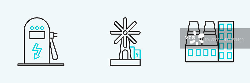 发电站、工厂电力设施图片素材