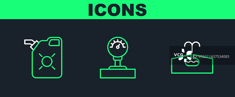 带机油罐油田线稿图片素材