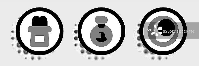 魔术道具线性图标图片素材