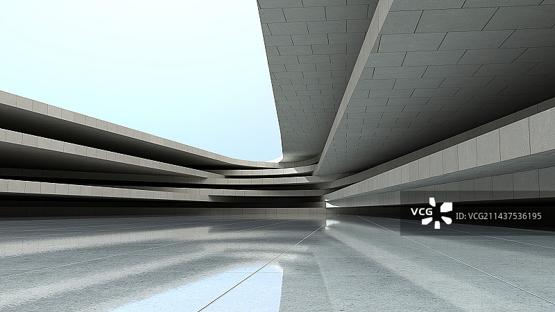 3D现代城市建筑及砖地广场背景图图片素材