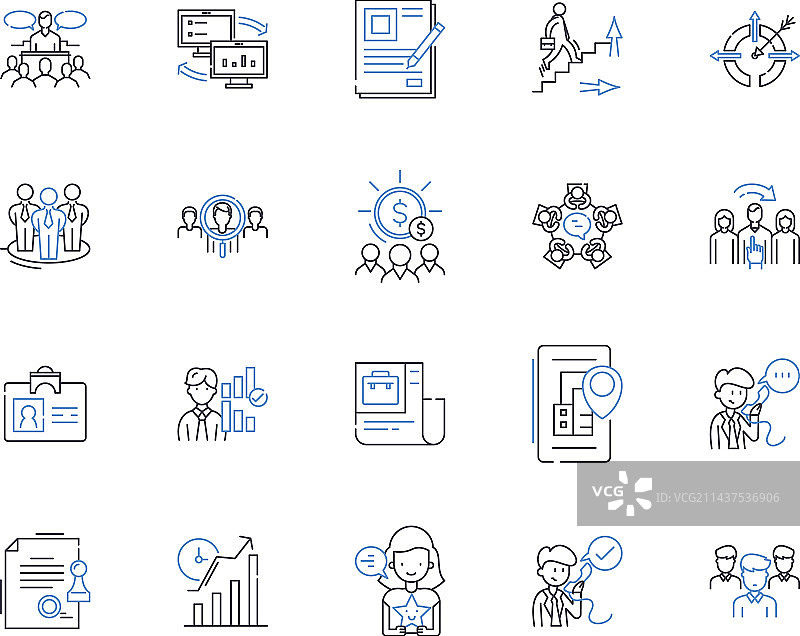 工业网络线路图标集合图片素材