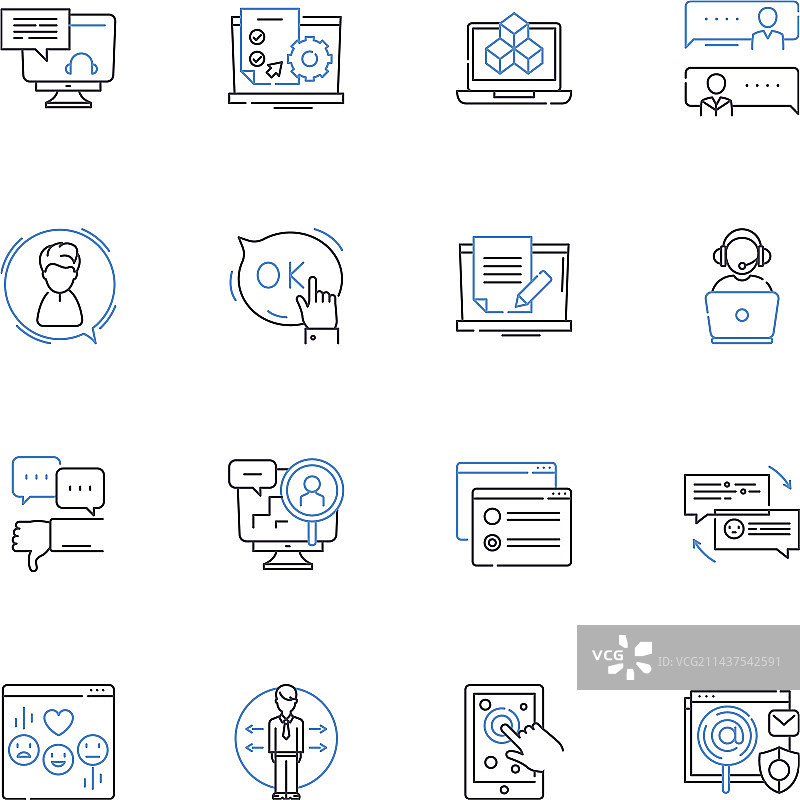 手术操作线性图标合集图片素材