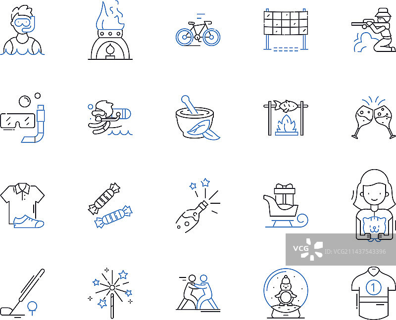 追逐线性图标合集图片素材