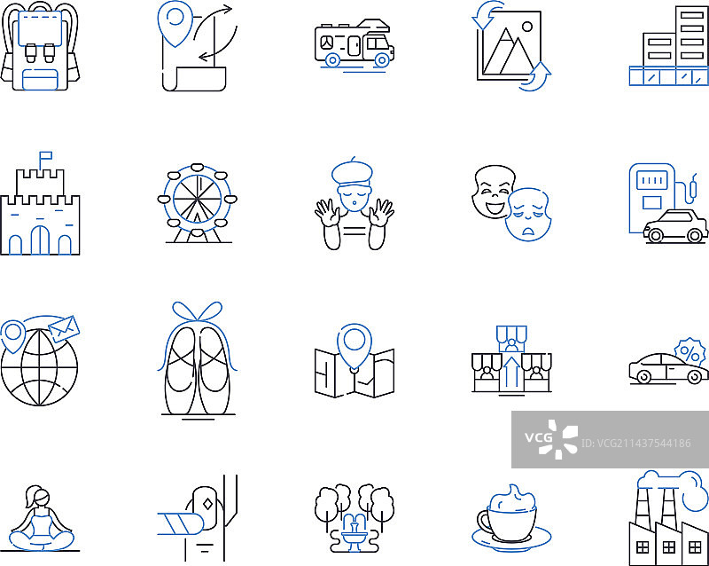 制造业利基线图标合集图片素材