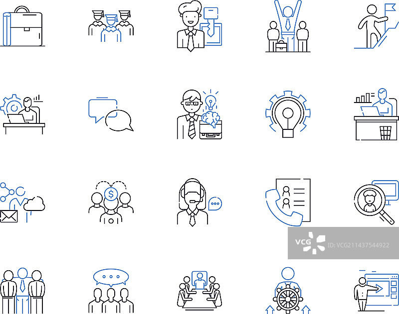 学徒线性图标合集图片素材