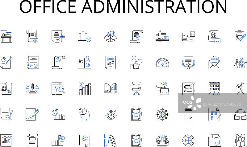 SPA办公管理线性图标图片素材