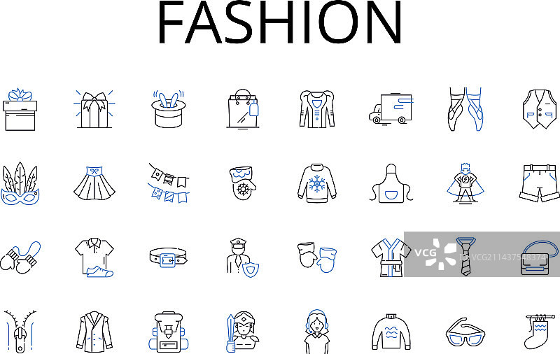 时尚线条图标集合图片素材