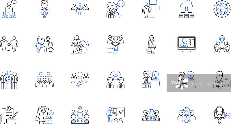 商务咨询策略线性图标图片素材