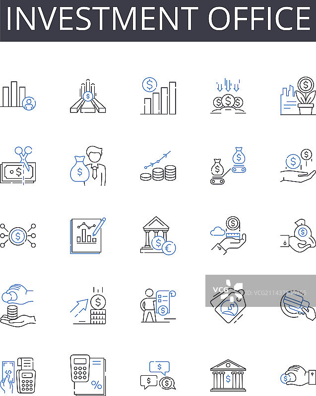 投资办公室系列图标财富图片素材