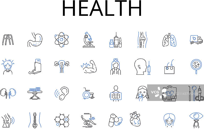 健康系列图标：健身与健康图片素材
