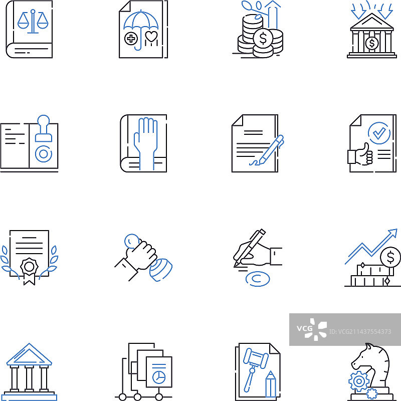 调解线图标合集图片素材