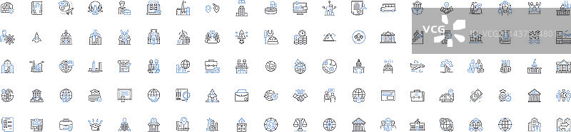 权力系列线性图标图片素材