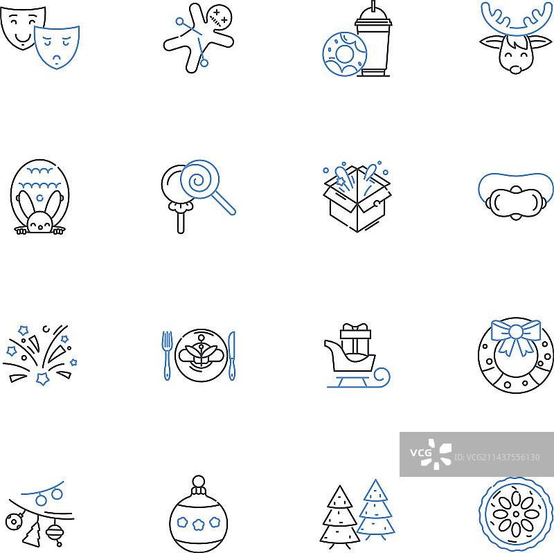 装饰线条图标灯光合集图片素材